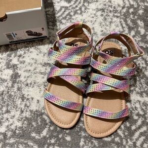 SO® Cecilaa Girls' Gladiator Sandals in Rainbow NEW